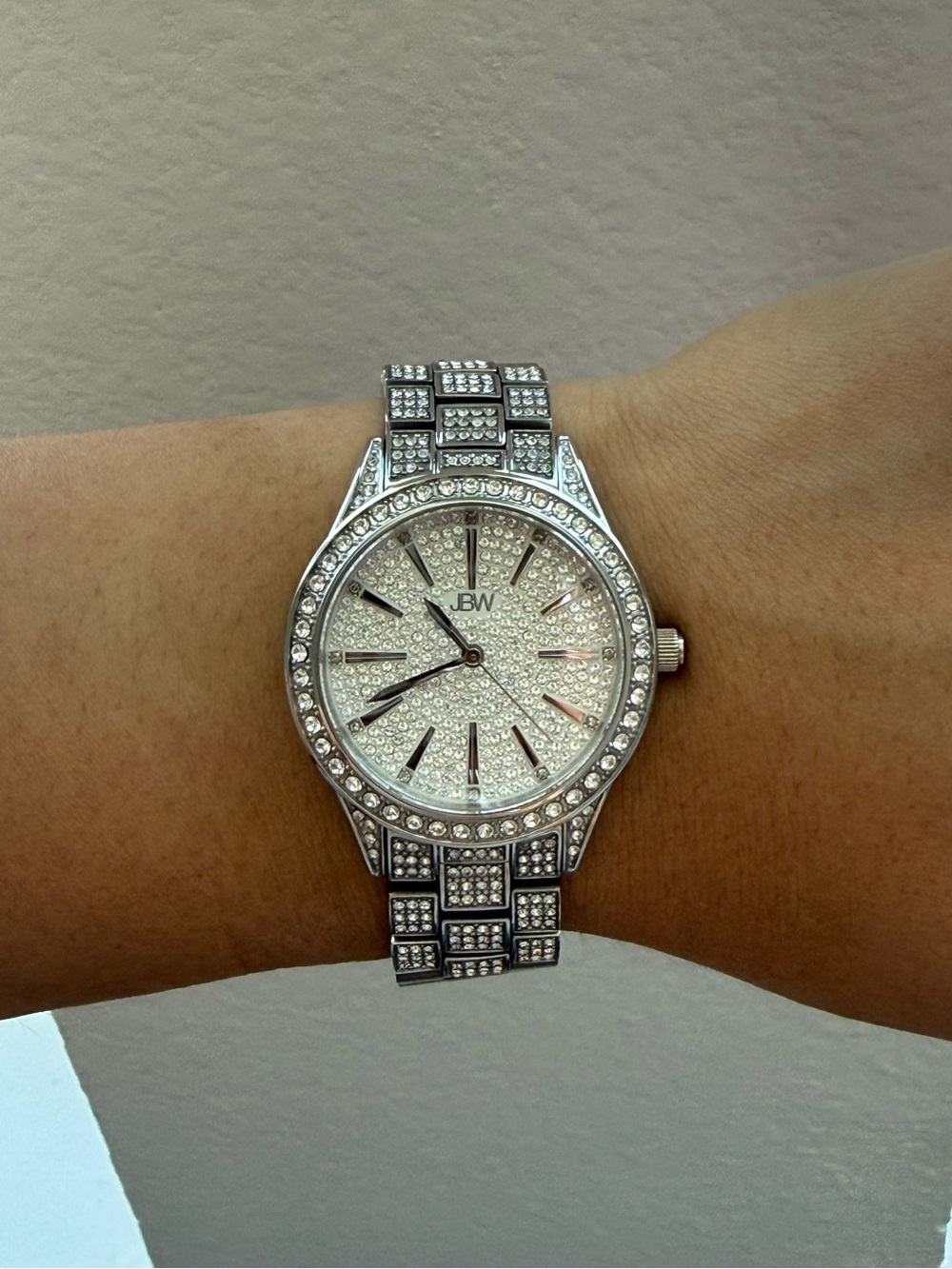 JBW Women's Silver Diamond Stainless Steel Watch